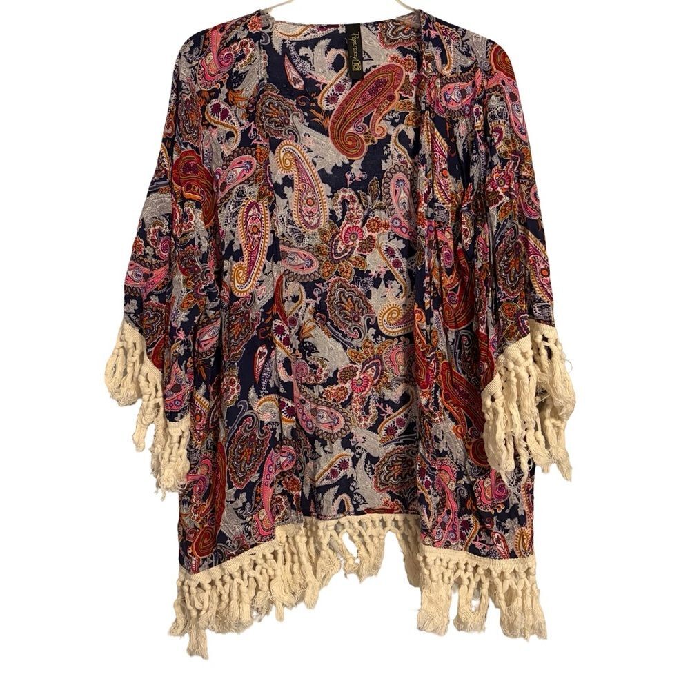 Paparazzi Paisley Kimono – One Size Fits All – Boho Fringe